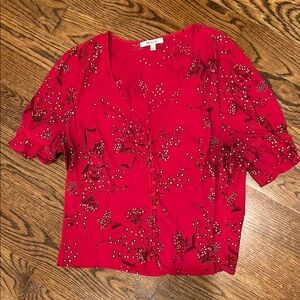 Madewell Floral Red Women's Top